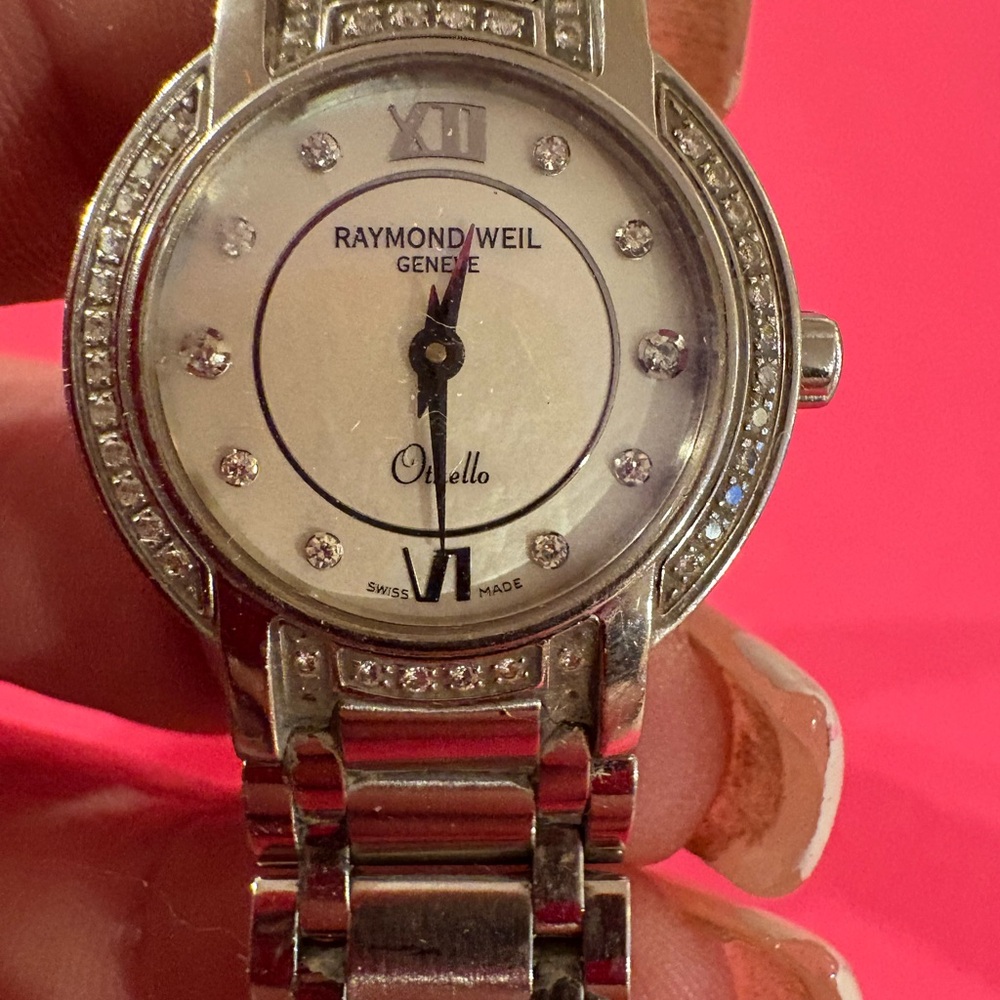 Raymond Weil Silver Watch with Sparkling Bezel